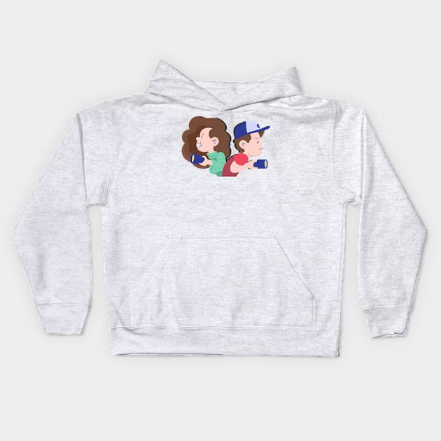 Mabel & Dipper - Gravity Falls Kids Hoodie by LeCouleur